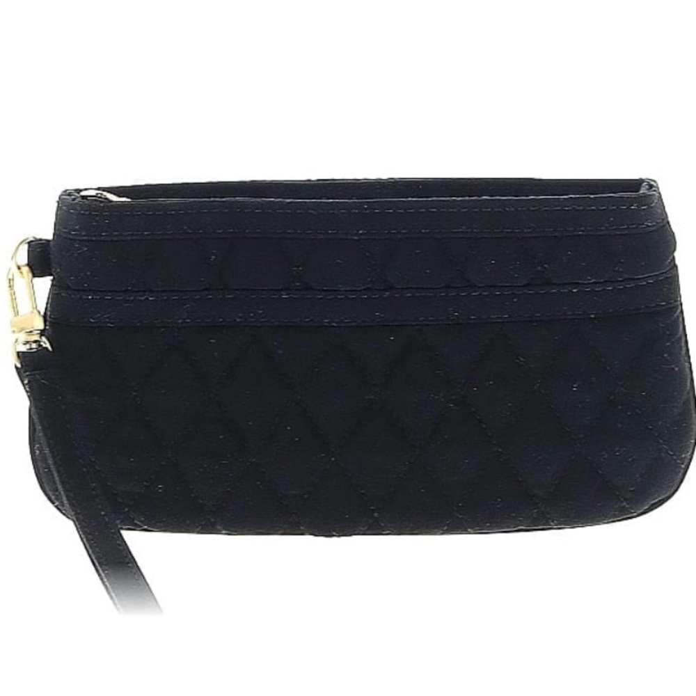 Vera Bradley Wristlet/wallet. Quilted Black. GUC